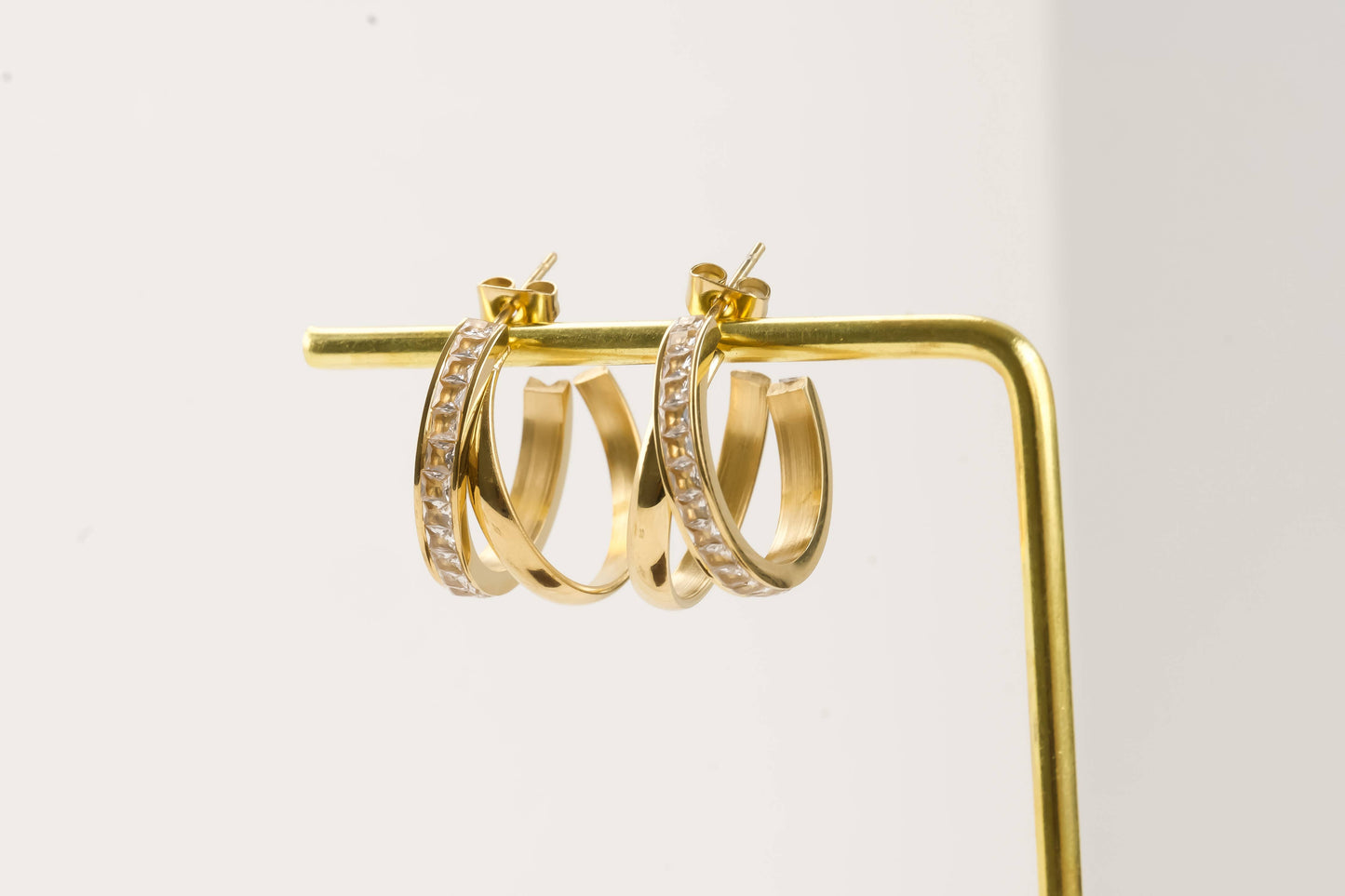 Gemini Double Hoop Earrings