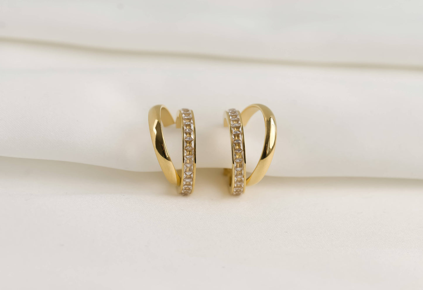 Gemini Double Hoop Earrings