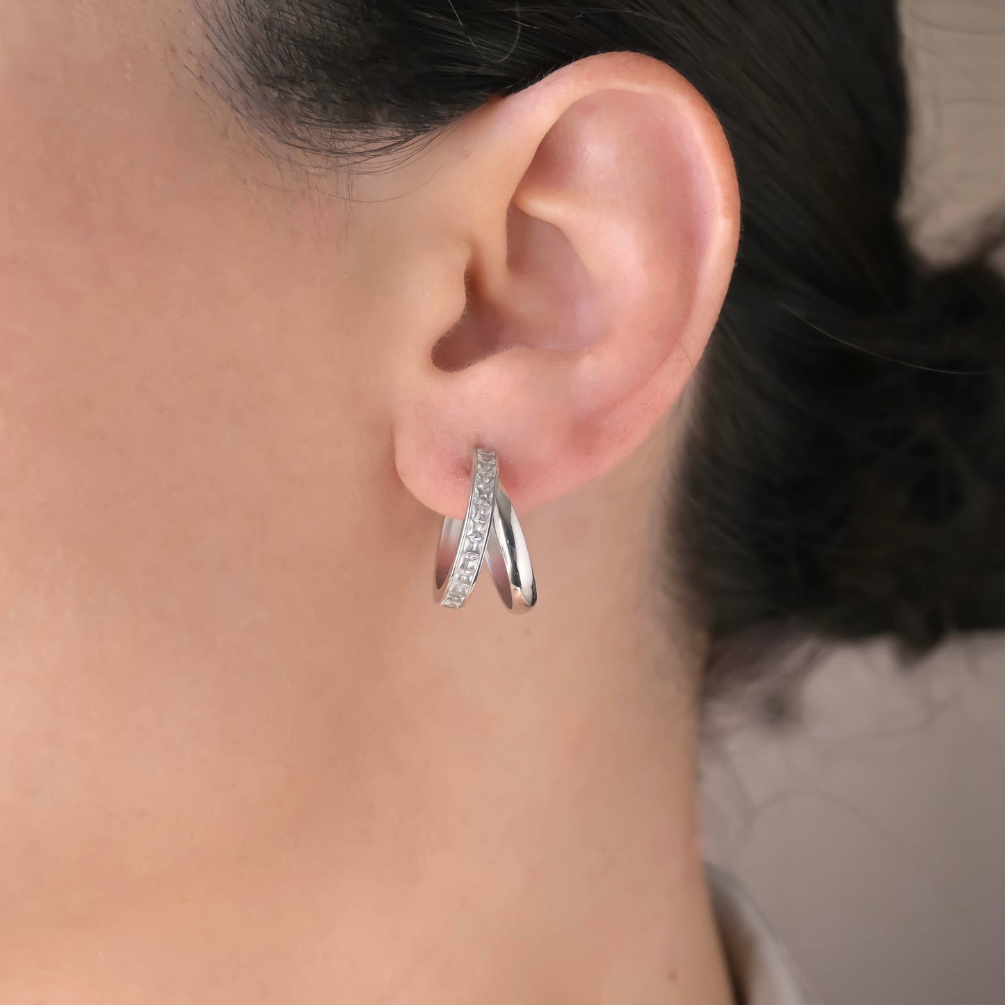 Gemini Double Hoop Earrings