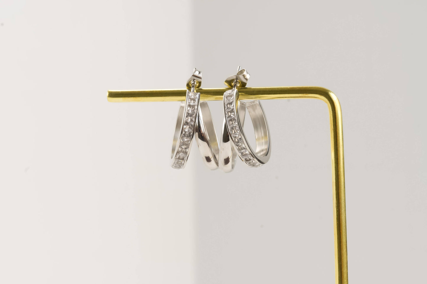 Gemini Double Hoop Earrings
