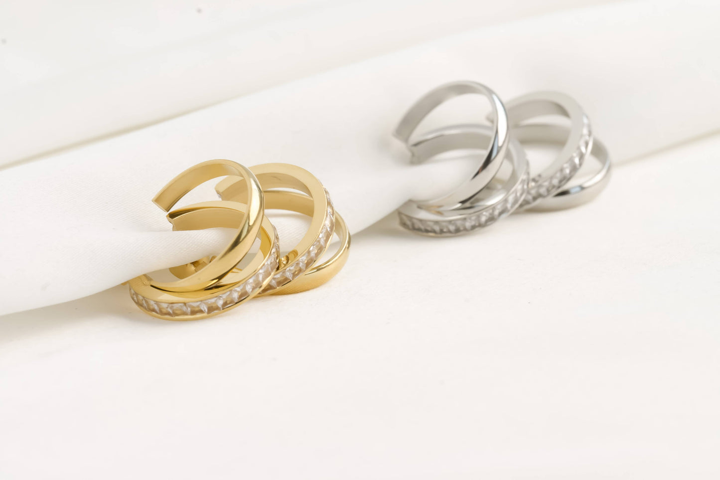 Gemini Double Hoop Earrings