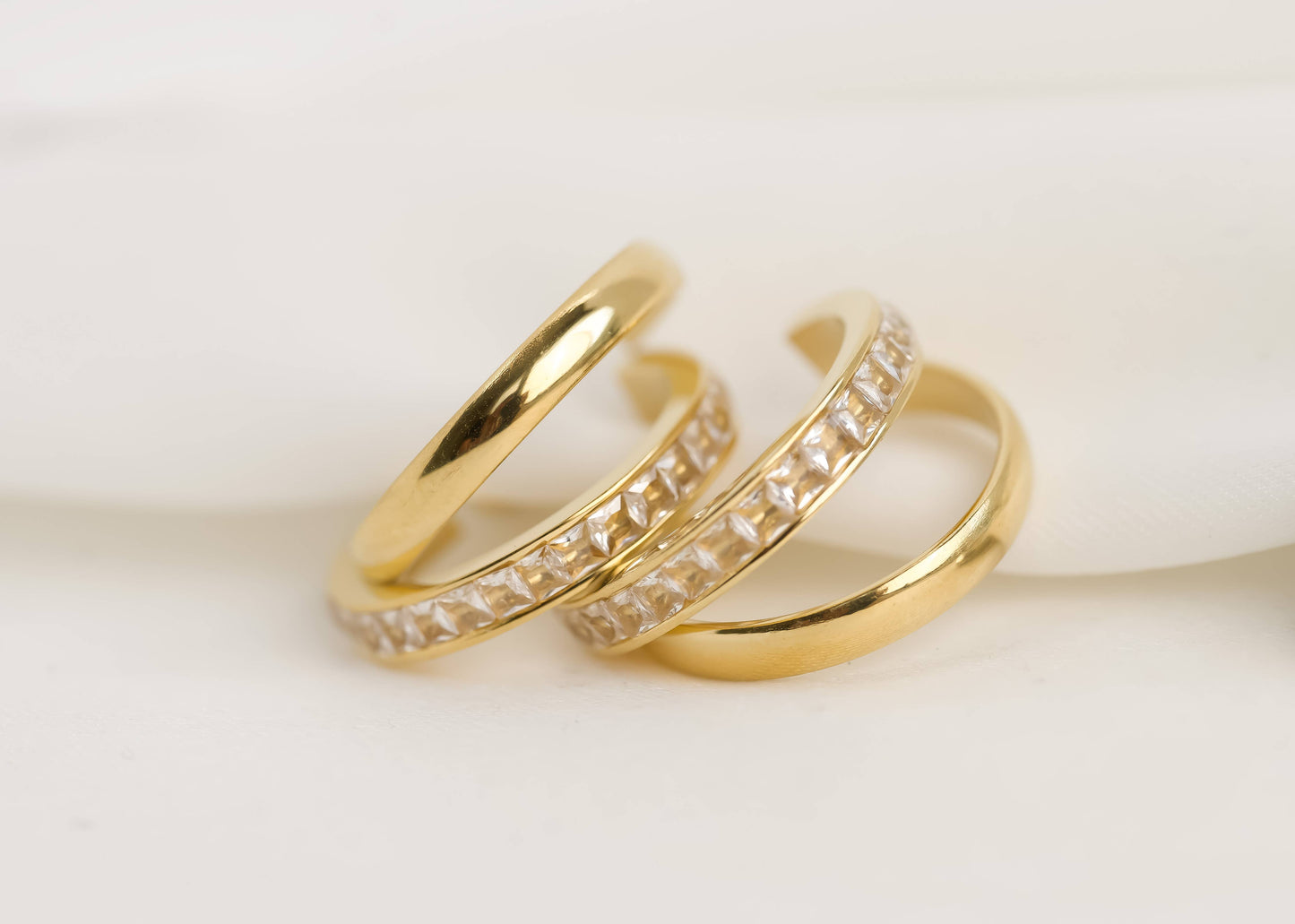 Gemini Double Hoop Earrings