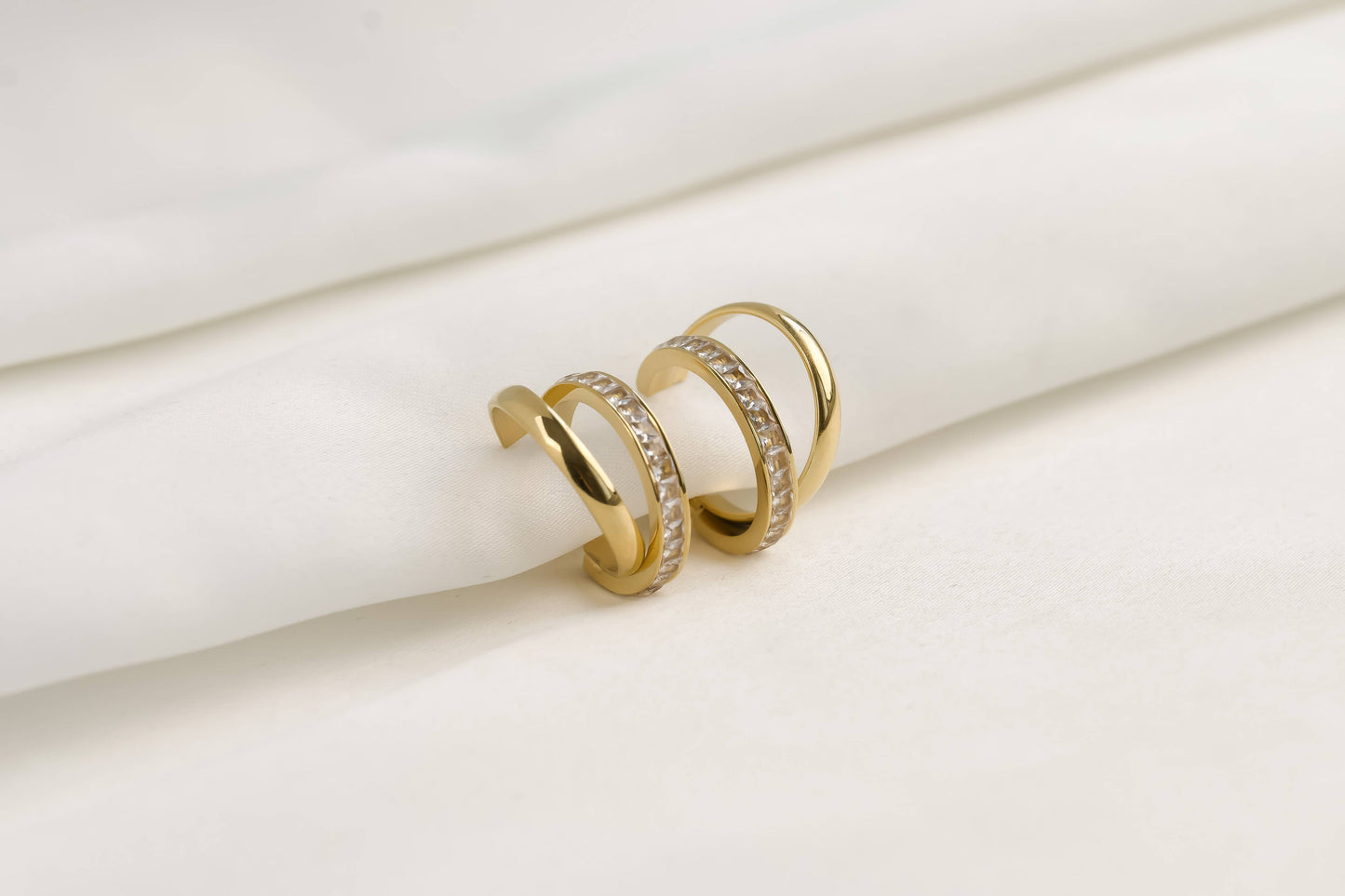 Gemini Double Hoop Earrings