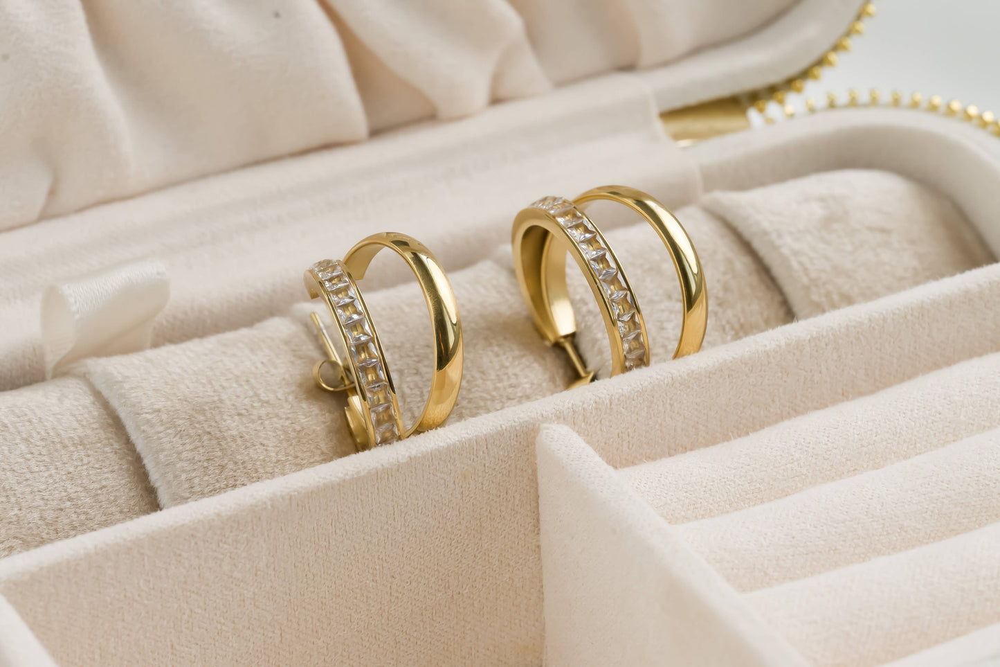 Gemini Double Hoop Earrings