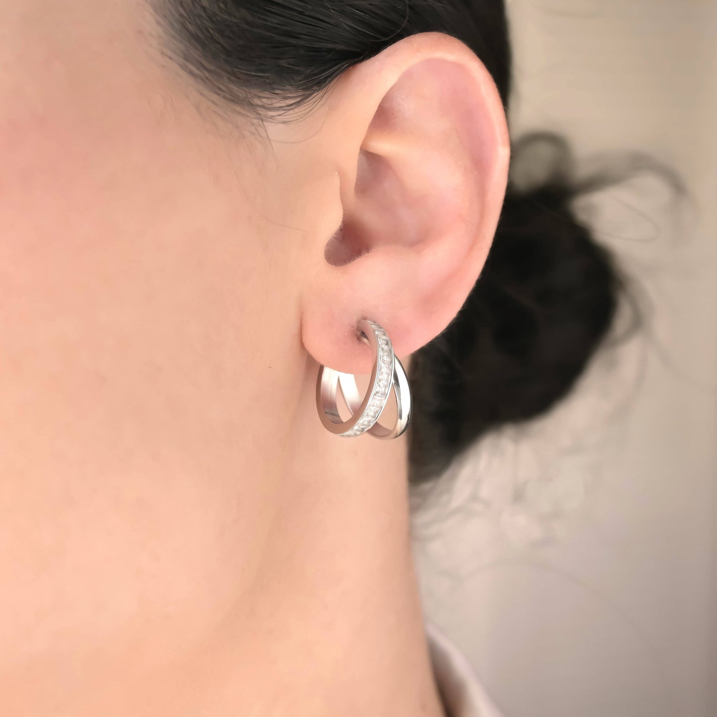 Gemini Double Hoop Earrings