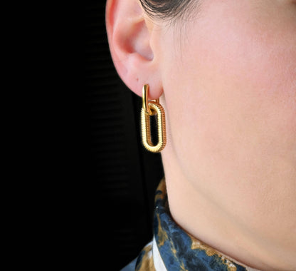 Marigold Double Hoops