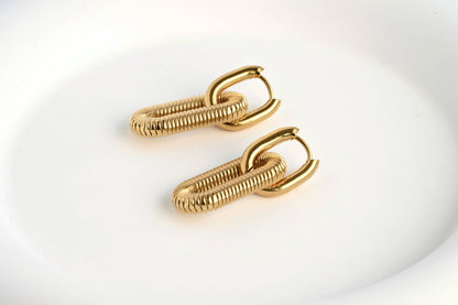 Marigold Double Hoops